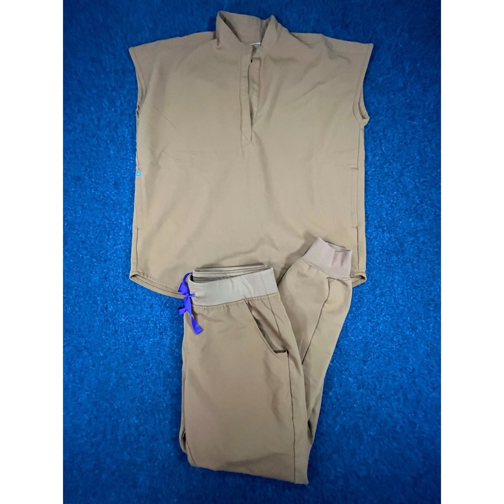 FIGS Technical Collection Rafaela Scrub Set XXS Top Small Jogger Orange Women